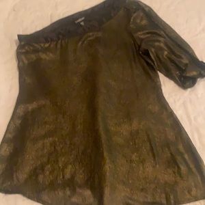 Blouse gold with black